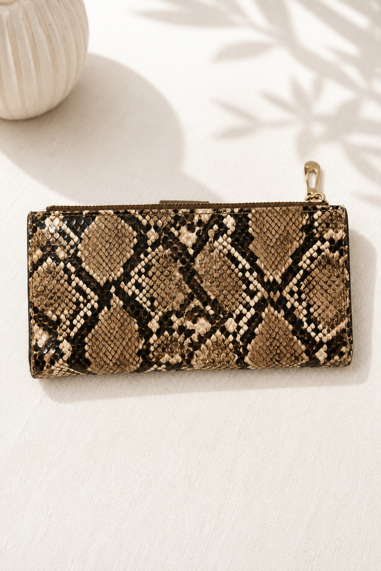 👜 Portefeuille/Portemonnaie effet peau de serpent – photo 2